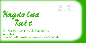 magdolna kult business card